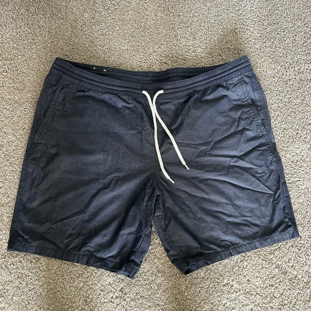 Black Casual Shorts with Drawstring